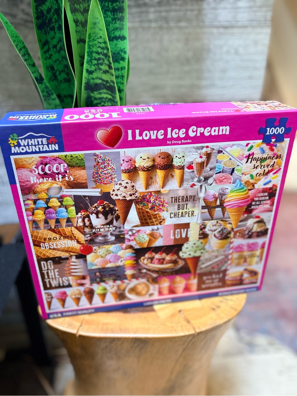 White Mountain | "I Love Ice Cream" 1000pc Collage Adult Jigsaw Puzzle